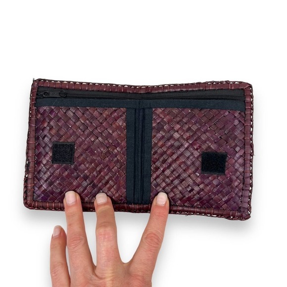 NEW Handmade Palmyra Leaf Sri Lankan Natural Wallet - Picture 3 of 4